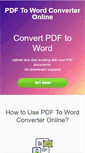 Mobile Screenshot of pdf-to-word-converter-online.com